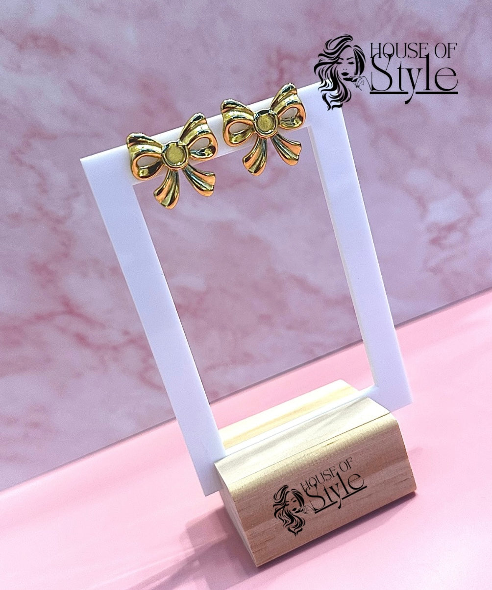 Golden Bow Earrings