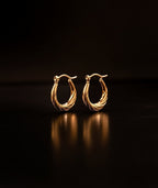 Golden Twist Hoops
