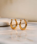 Golden Twist Hoops