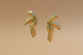 Golden Leaf Statement Earrings