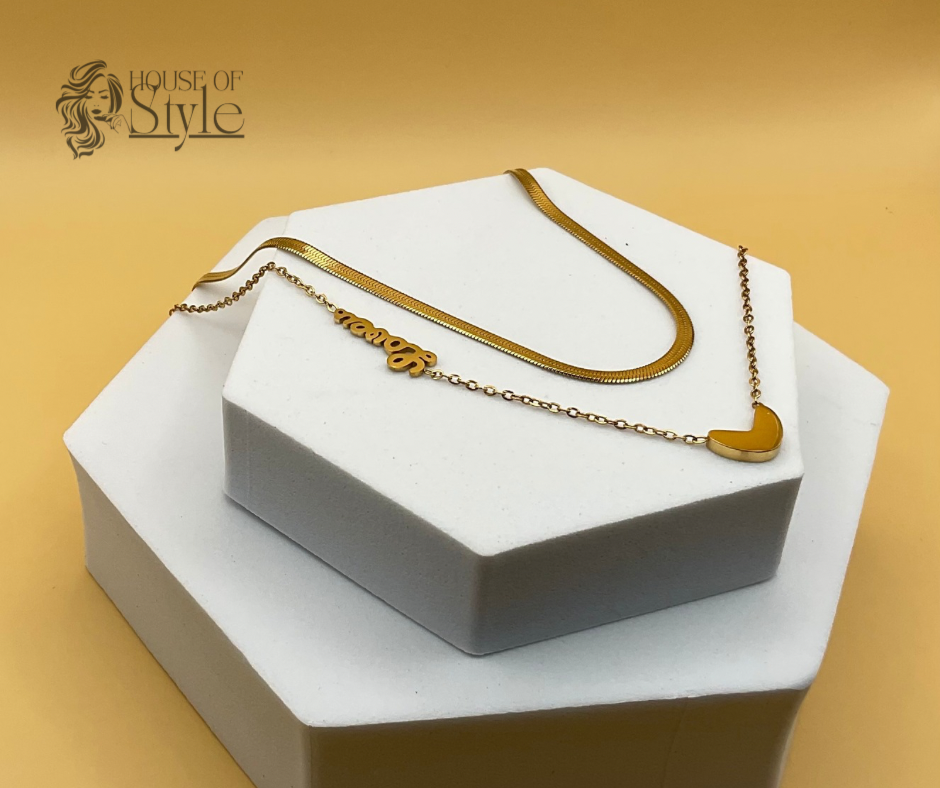 Golden Heart Duo Necklace