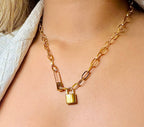 Golden Lock Necklace