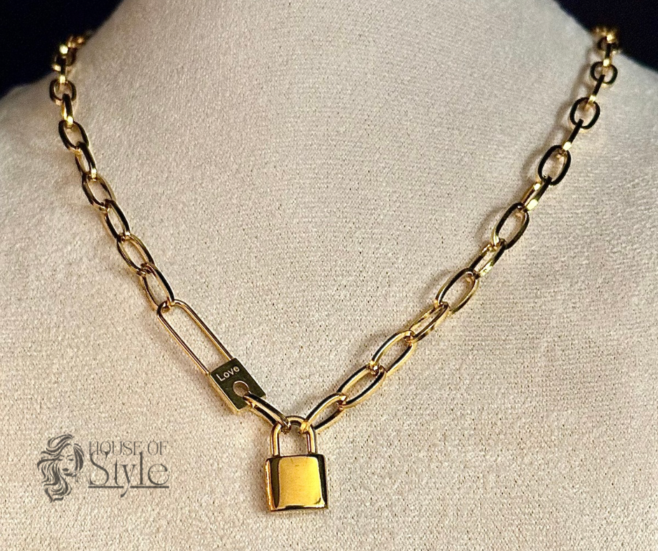 Golden Lock Necklace