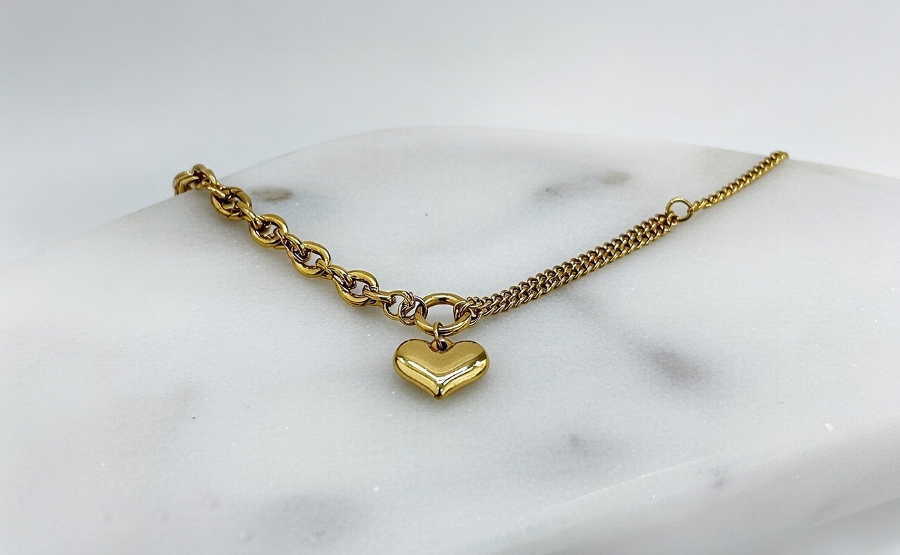 Golden Heart Chain Armband