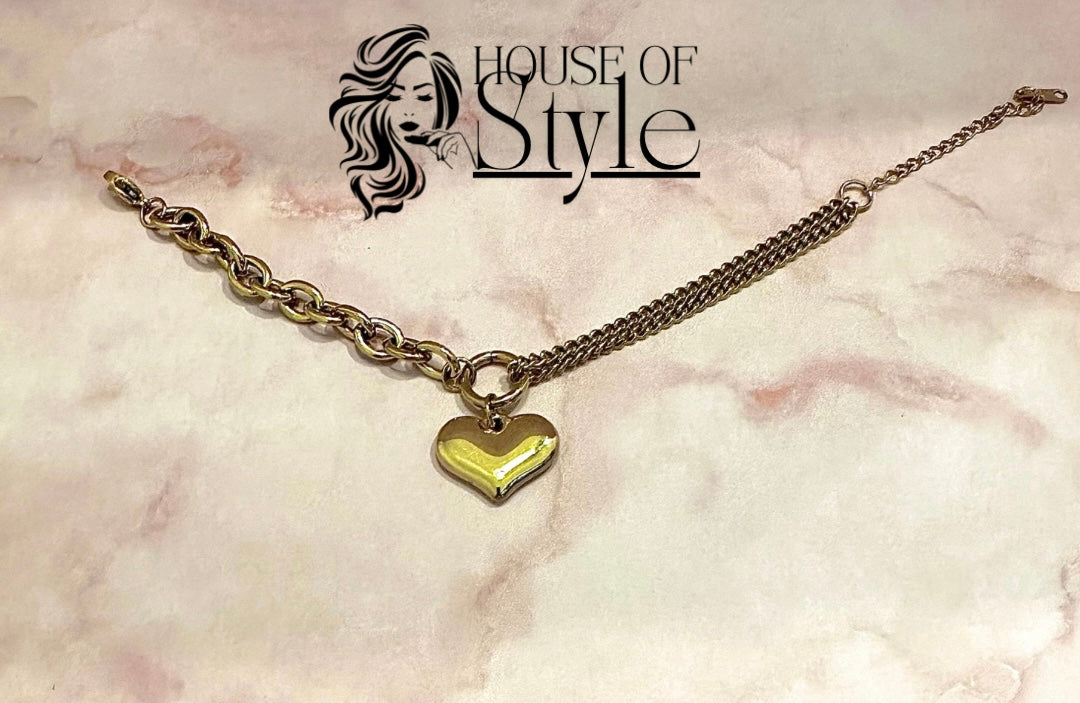 Golden Heart Chain Armband