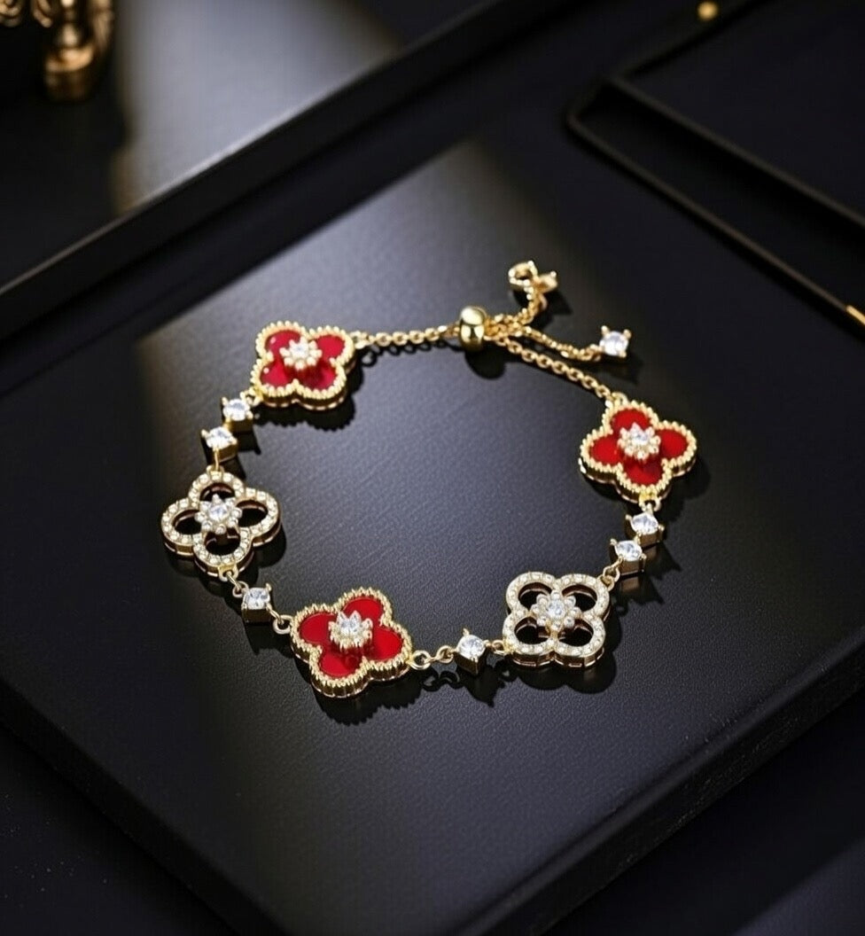 Bling Clover Gold/Red